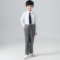男童(衬衣+裤子+领带) 110cm 儿童演出服合唱服装诗歌朗诵表演英伦风男童元旦中小学生男女套装