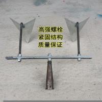 双沟锄(不带把) 双沟三角锄可调节开沟锄头鹰嘴尖锄拉锄起垄搂沟开荒种菜施肥神器