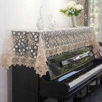 欧根纱-518款 单人小凳巾56*56 欧式钢琴巾半罩高档布艺钢琴罩现代简约桌布垫电子琴防尘全罩盖布