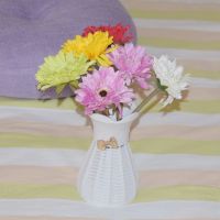花瓶+花(花随机) 小 编织小花篮子舞蹈道具花童儿童手提婚礼结婚花篮婚庆撒花拍照带花