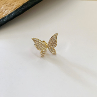 左耳单只 轻奢满钻蝴蝶耳夹女无耳洞精灵耳饰 ins冷淡风简约百搭耳骨夹耳环