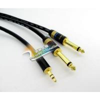 黑色 其他长度 3.5mm转双6.35/6.5 3.5转6.5mm一分二音频线 调音台连接线 监听音箱 功放 手机 电脑