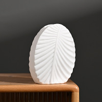 蕉叶款(陶瓷) 花艺轻奢包包树脂装饰简约花瓶白色店铺玄关客厅艺术摆件养花插花