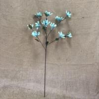 蓝色 仿真花高枝小玉兰花落地假花绢花客厅高档婚礼装饰婚庆花卉家居