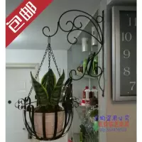 黑支架 欧式铁艺花架 花盆架/壁挂式铁艺花架 吊篮 花篮 悬挂支架置物架