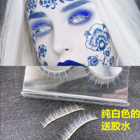COS白色下睫毛圣诞节精灵玩妆梦幻妖精雪女假睫毛日系宝石之国