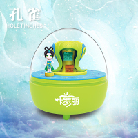 1代-拆封指定款-孔雀 叶罗丽音乐盒夜萝莉八音盒扭蛋盲盒可旋转水晶球女孩儿童发光摆件