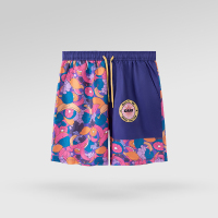 水果印花 L 螃蟹秘密沙滩裤男夏季海边宽松休闲家居裤时尚印花速干男士五分裤