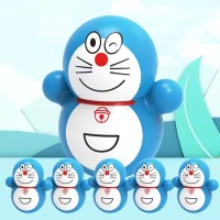 [5只]哆啦A梦不倒翁 机器猫不倒翁蓝胖子迷你闺蜜解压叮当猫哆啦a梦儿童摇摇头小玩具