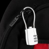 银色[短款] 电动车头盔锁防盗带钢绳密码挂锁柜子锁背包扣车篮子锁储物钢丝绳