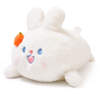 软绒抱枕-小兔 长60cm[旗舰品质.不软包退] 小兔子毛绒玩具娃娃安抚玩偶抱枕女生睡觉夹腿长条抱枕超软床上