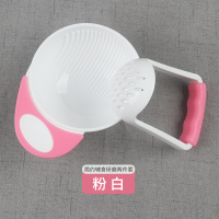 研磨2件套-粉白 婴儿辅食研磨器宝宝水果手动果泥食物套装工具料理碗调理器研磨碗