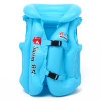 7401蓝色 S 儿童救生衣 浮力背心充气泳圈成人小孩泳衣防溺水马甲 学游泳装备