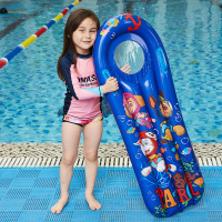 蓝色小狗冲浪板54*117cm-送打气筒 充气冲浪板儿童浮排水上戏水玩具坐骑浮床学游泳泳圈打水板