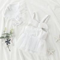 白色 2码(建议体重12-16斤) 儿童泳衣女童宝宝泳衣可爱翅膀女孩婴儿泳装1-3岁连体公主游泳衣