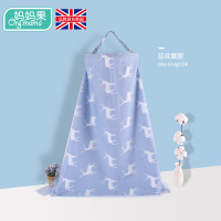 蓝底麋鹿[含网纱] 均码 喂奶遮巾外出衣哺乳巾盖罩遮羞布遮挡衣神器斗篷多功能吊带防走光