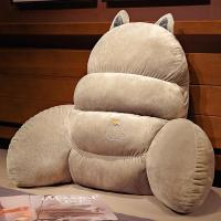 灰色猫咪[床头靠垫] 65×65厘米[床头靠垫] 床头软包靠背大靠垫床上卧室沙发枕头宿舍读书护腰靠枕榻榻米抱枕