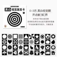 黑白卡一阶段(40个图案)0-3个 婴儿黑白卡片初儿童玩具宝宝早教彩色视觉激发卡启蒙闪卡色卡全套