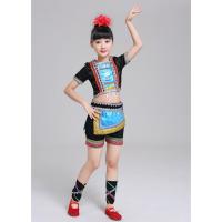 女款苗 110cm 三月三少数民族服装儿童苗族演出服广西壮族服饰男女童舞蹈表演服