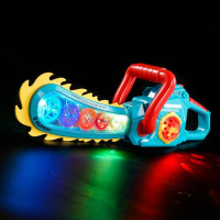 发光透明齿轮电锯-蓝色+螺丝刀(送3节5号电池) 儿童电锯强透明齿轮发光音乐震动转动宝宝小电动锯男孩剑锯子玩具