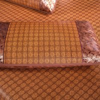 田园方格枕套 夏凉夏季凉席枕套成人枕席藤席枕头套枕芯套凉枕套单人两只一对装