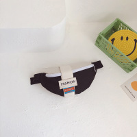 黑色 儿童胸包韩版洋气男女童斜挎包百搭外出小腰包可爱零钱包宝宝包包