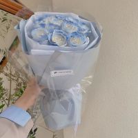 碎冰蓝玫瑰花束11朵 生日礼物玫瑰情人节送妈妈女朋友闺蜜礼物香皂花小香风花束成品