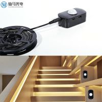 人体感应+USB充电1米-暖白灯带 LED人体智能感应灯带USB可充电玄关夜光客厅橱柜灯床底起夜小夜灯