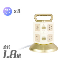 二层不带USB(线总长1.8米) 立式插座多功能插排多用插板多头面板多孔多层电线扦电脑插盘带线