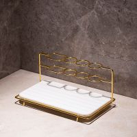 白色硅藻泥托板+牙刷架 卫生间浴室轻奢电动牙刷架摆台式洗漱台面置物收纳架牙膏架免打孔