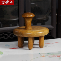 绿檀原木洗头按摩梳 送红布袋 天然绿檀木合牛角洗头按摩梳头部护理经络梳抓头器大齿防头皮静电