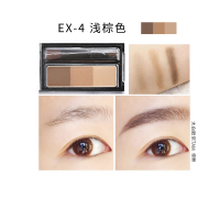 3D新版EX-4 浅棕色 2.2g 嘉娜宝KATE凯朵三色立体眉粉眉刷鼻影修容防水耐汗不易脱色棕色
