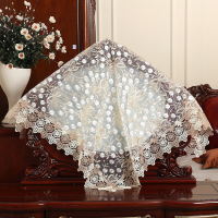 摇钱树咖 圆镜布83*83方 欧式化妆台大镜子盖布蕾丝防尘盖布韩式梳妆镜遮挡布卧室梳妆台罩