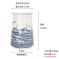 一帆风顺瓶 肥龙珐琅搪瓷1.1L筷子筒笔筒厨房收纳筒花瓶咖啡瓶家用烘焙用具