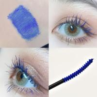 6#宝石蓝 彩色睫毛膏防水纤长卷翘不晕染持久细刷头极细白色蓝色紫色睫毛膏