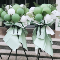 乳白色 业绩长虹一个价 杭州开业花篮同城鲜花速递开张乔迁应援演唱会气球大麦三角架配送