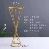 金色小扭腰 金色架子婚庆婚庆拱门花架几何方框铁艺插花器花篮三脚架鲜花支架