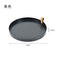 黑色 花瓶底座托盘香薰蜡烛茶几摆件轻奢ins风摄影道具家用放茶杯北欧