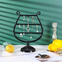 黑色酒杯型 耳环架子展示架黑色梳妆台家用耳饰耳钉收手饰品项链首饰白色挂架