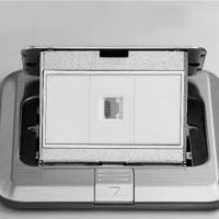 不锈钢地插座(慢弹)电脑不带底 公牛不锈钢防水隐藏式地插座阻尼多功能家用全铜五孔十孔网络地面