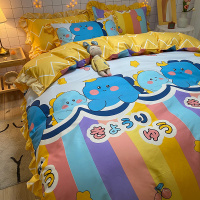 彩虹熊 1.2m床单款[适合150x200被子]三件套 公主风床裙款床上床品床单被套四件套夏季少女心被罩宿舍三件套4