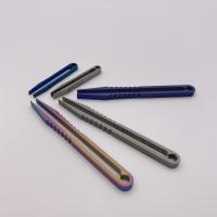 小号蓝色 一体成型EDC钛合金镊子拔毛眉夹胡子须钳神器睫毛化妆工具防静电