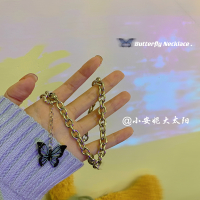 项链 小安妮大太阳 甜酷蝴蝶项链一款多戴小众设计ins潮嘻哈辣妹锁骨链