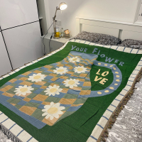 花瓶 120*150cm 民族风轻奢沙发毯花瓶线毯北欧野餐露营户外毯沙发巾装饰床尾搭毯