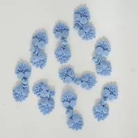 浅蓝5.5cm 10个/包 屿后 蒲公英布艺面料鲜花花束包装浮雕提花工艺diy花店花艺材料