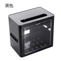 黑色 无线路由器收纳盒插线板集线盒电线收纳神器桌面插座机顶盒理线盒