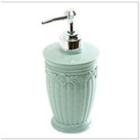 圆形淡蓝 创意欧式雕花沐浴露分装瓶洗手液瓶子 洗发水空瓶按压瓶乳液瓶