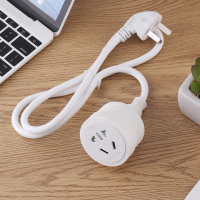白色三芯延长线[1米线]不防水 防水户外电动车充电插座延长线电源10A插板16a空调插排大功率排插