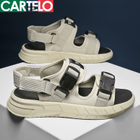 [线下专柜同款]卡帝乐鳄鱼(CARTELO)新款凉鞋男夏季休闲运动凉拖鞋外穿男士沙滩鞋