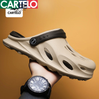 [线下专柜同款] 卡帝乐鳄鱼(CARTELO)新款洞洞鞋户外凉拖鞋休闲鞋花园鞋两用沙滩拖鞋透气软底包头凉鞋男鞋